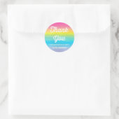 Wasserfarben-Regenbogen-Party Danke Stickers (Tasche)