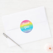 Wasserfarben-Regenbogen-Party Danke Stickers (Umschlag)