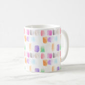 Wasserfarben-Regenbogen Pinselstriche Handgestrich Kaffeetasse (VorderseiteRechts)
