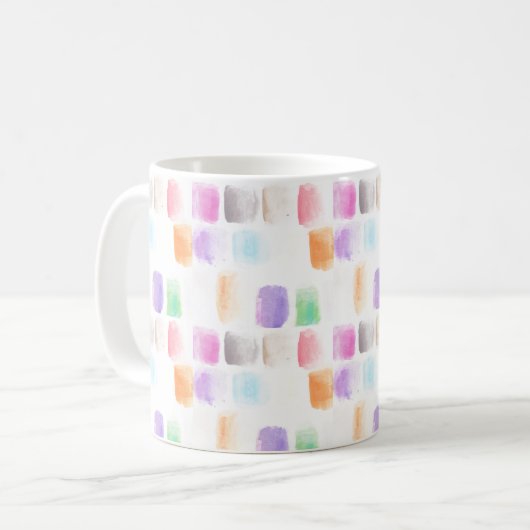Wasserfarben-Regenbogen Pinselstriche Handgestrich Kaffeetasse (Vorderseite Links)