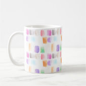 Wasserfarben-Regenbogen Pinselstriche Handgestrich Kaffeetasse (Links)