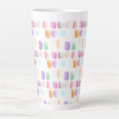 Wasserfarben-Regenbogen Pinselstriche Handgestrich Milchtasse (Vorderseite)