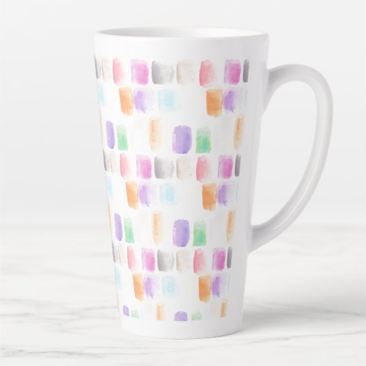Wasserfarben-Regenbogen Pinselstriche Handgestrich Milchtasse (Rechts)