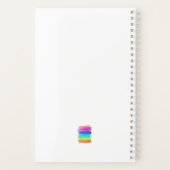 Wasserfarben-Regenbogen Pinselstriche Künstlername Notizblock (Rückseite)