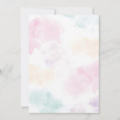 Wasserfarben Regenbogen Sterne Modernes Party Einladung (Rückseite)