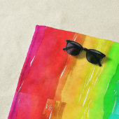 Wasserfarben Regenbogen Streifen Design Badetuch (Beispiel)