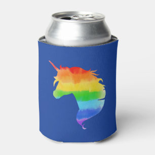 Wasserfarben-Regenbogen-Unicorn Dosenkühler