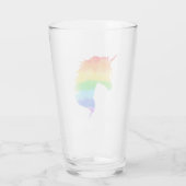 Wasserfarben-Regenbogen-Unicorn Glas (Rückseite)
