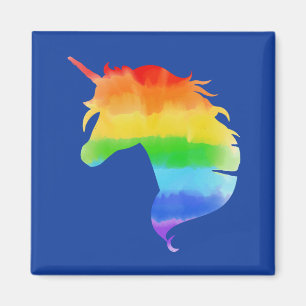 Wasserfarben-Regenbogen-Unicorn Magnet