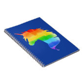 Wasserfarben-Regenbogen-Unicorn Notizblock (Rechte Seite)