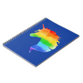 Wasserfarben-Regenbogen-Unicorn Notizblock (Linke Seite)