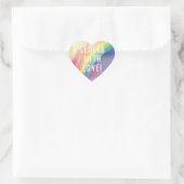 Wasserfarben-Regenbogenkleber Herz-Aufkleber (Tasche)