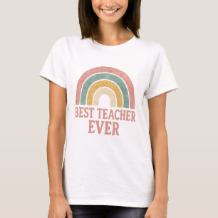 Wasserfarben-Regenbogenlehrer-Shirt T-Shirt