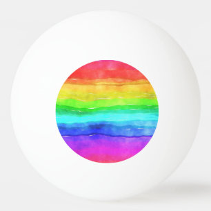 Wasserfarben Regenbogenstreifen Design Pong Ball Tischtennisball