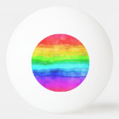 Wasserfarben Regenbogenstreifen Design Pong Ball Tischtennisball (Rückseite)