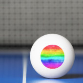Wasserfarben Regenbogenstreifen Design Pong Ball Tischtennisball (Netto)
