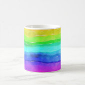 Wasserfarben Regenbogenstreifen Kaffeetasse (Mittel)