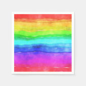 Wasserfarben Regenbogenstreifen Serviette (Vorderseite)