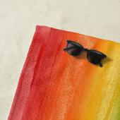 Wasserfarben Regenbogenstreifen Strandtuch (Beispiel)