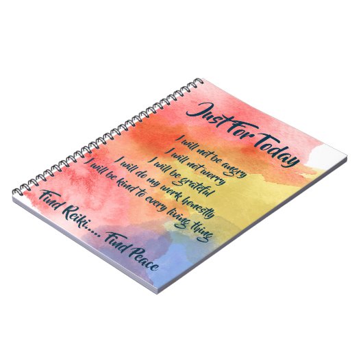 Wasserfarben-Reiki-Principles-Notebook Notizblock (Linke Seite)