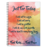 Wasserfarben-Reiki-Principles-Notebook Notizblock (Vorderseite)