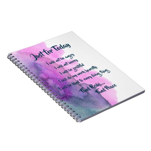 Wasserfarben-Reiki-Principles-Notebook Notizblock (Rechte Seite)
