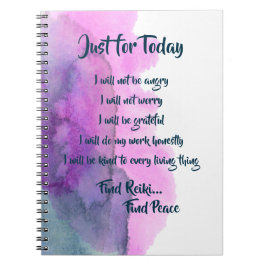 Wasserfarben-Reiki-Principles-Notebook Notizblock