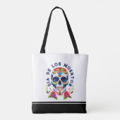Wasserfarben Retro-Zuckerschädel Tasche (Rückseite)