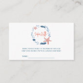 Wasserfarben-Riffkorallenriff-Windel Begleitkarte (Vorderseite)