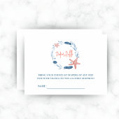 Wasserfarben-Riffkorallenriff-Windel Begleitkarte