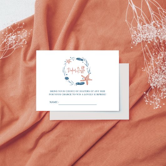 Wasserfarben-Riffkorallenriff-Windel Begleitkarte