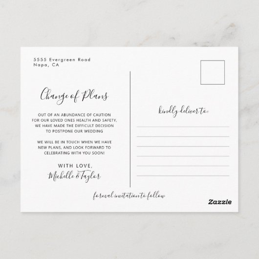 Wasserfarben-Rolle mit Aufgehängter Postkarte (Rückseite)