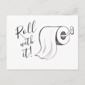 Wasserfarben-Rolle mit Aufgehängter Postkarte (Vorderseite)