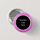 Wasserfarben Rosa dünne, weiße Striche Logo Button (Vorne & Hinten)