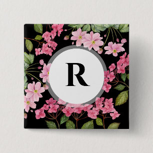 Wasserfarben-Rosa-Hydrangea und japanisches Anemon Button