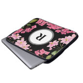 Wasserfarben-Rosa-Hydrangea und japanisches Anemon Laptopschutzhülle (Vorne Knopf)