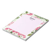 Wasserfarben-Rosa-Hydrangea und japanisches Anemon Notizblock (Rotiert)