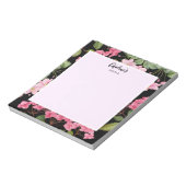 Wasserfarben-Rosa-Hydrangea und japanisches Anemon Notizblock (Rotiert)