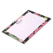 Wasserfarben-Rosa-Hydrangea und japanisches Anemon Notizblock (angewinkelt)