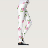 Wasserfarben-Rosa-Hydrangeas Leggings (Rechts)