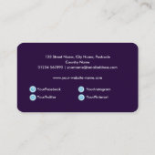 Wasserfarben Rosa Moth Orchideen Visitenkarte (Rückseite)