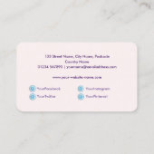 Wasserfarben Rosa Moth Orchideen Visitenkarte (Rückseite)