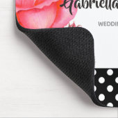 Wasserfarben Rosa Rose Botanische Blumenzwiebelkun Mousepad (Ecke)