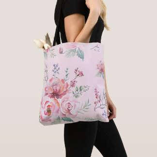 Wasserfarben-Rosa-Rosen-Tasche Tasche