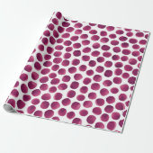 Wasserfarben Rosa Schwarz Polka Dots Muster Geschenkpapier (Ungerollt)