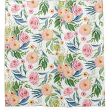 Wasserfarben, rosa und pfirsichfarben