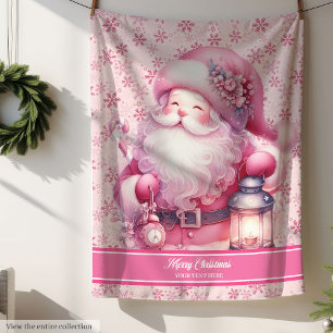 Wasserfarben Rosa Weihnachtsmann Schuhe Mädchen Pi Sherpadecke
