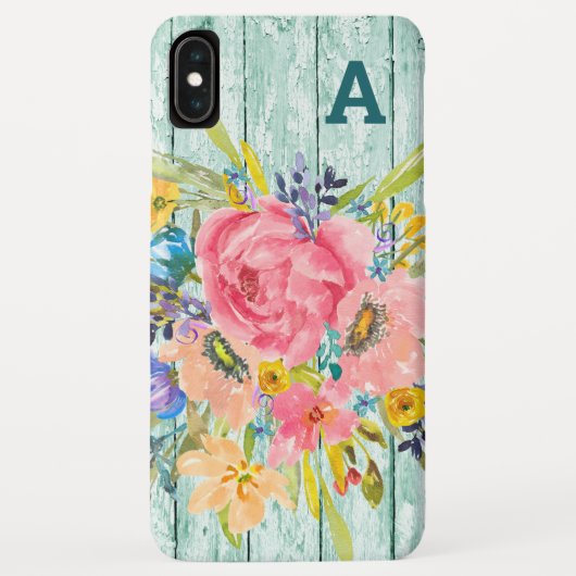 Wasserfarben-Rose-Floral-Spray mit anfänglicher Case-Mate iPhone Hülle (Rückseite)