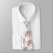 Wasserfarben-Rose Hydrangeas Neck Tie Krawatte (Gebunden)