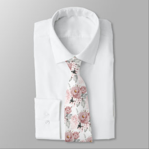 Wasserfarben-Rose Hydrangeas Neck Tie Krawatte